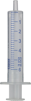 729101 Jednorazowe strzykawki z polipropylenu z końcówką Luer, 5 mL