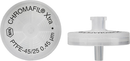 729205 Filtry strzykawkowe, z nadrukiem, CHROMAFIL Xtra PTFE, 25 mm, 0.45 µm