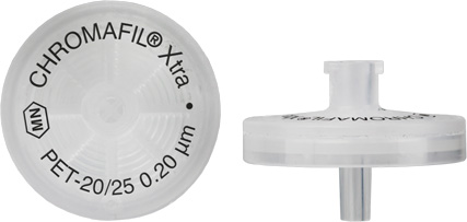 729221 Filtry strzykawkowe, z nadrukiem, CHROMAFIL Xtra PET, 25 mm, 0.2 µm