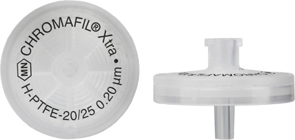 729245 Filtry strzykawkowe, z nadrukiem, CHROMAFIL Xtra H-PTFE, 25 mm, 0.2 µm